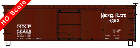 HO Scale Nickel Plate Road Double Sheathed Boxcar