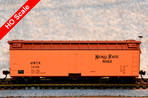 HO Scale Nickel Plate - URTX Wooden Refrigerator Car